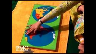 Montessori Continents Jigsaw Puzzle Map (Names of the Oceans)
