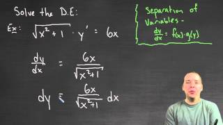 Separable Differential Equations - Example 1