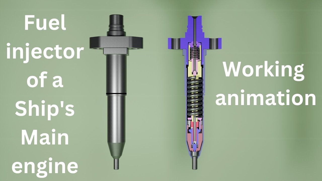 Fuel Injector Working Animation Of A Ship's Main Engine - YouTube