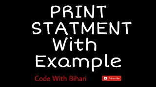 print command | Qbasic programming | @Code With Bihari