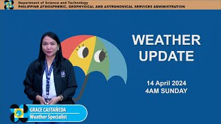 Public Weather Forecast issued at 4AM | April 14, 2024 - Sunday