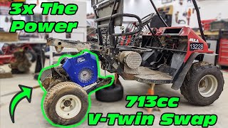 713cc V Twin Kawasaki Mule ~ Gearing \u0026 V Twin Engine Upgrade