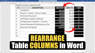 Rearrange Table Columns in Word with Ease!