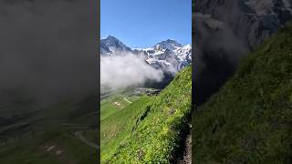 View from Männlichen, Switzerland 🇨🇭⛰️ #männlichen #switzerland #jungfrau #mountains #lauterbrunnen