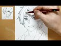 anime sketch how to draw a handsome anime boy step by step pencil art