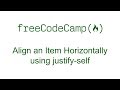 CSS Grid - Align an Item Horizontally using justify-self - Free Code Camp