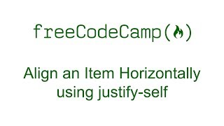 CSS Grid - Align an Item Horizontally using justify-self - Free Code Camp