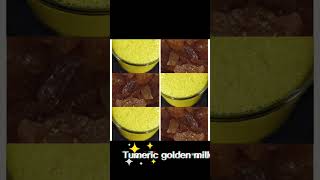 Golden milk recipe | turmeric milk with palm candy |good cold cough remedy | doodh recipe🥛😋 #shorts