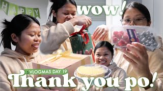 🎄vlogmas day 19 ⎯ wow😱 early gifts arrived! ang dami! grocery for another nico's birthday lunch✨