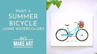 Summer Bicycle  - Watercolor Tutorial with Sarah Cray