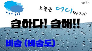 [오늘은 여기까지! 32기] 습하다! 습해!!(시리즈) ㅣ 비습도, 또는 비습