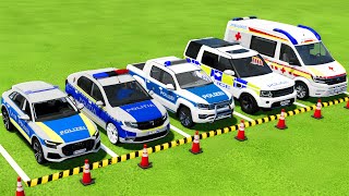 ALL POLICE CARS and AMBULANCE VEHICLES ARE DRIVEN TO THE POLICE STATION ! Farming Simulator 22