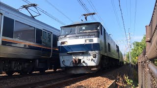 EF210-146号機牽引 56レ 福山レールエクスプレス 芦屋駅 → さくら夙川駅 (2021.10.6)