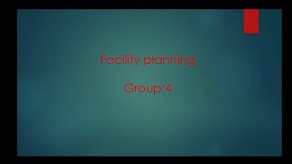 Facility planning ( Pairwise exchange method )