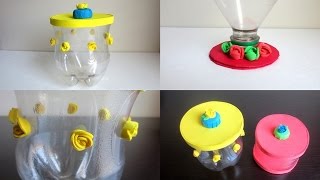 DIY: Storage Jars & Lids - Recycling Plastic Bottles
