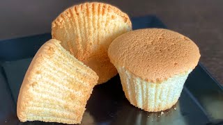 Cupcake bông lan mật ong/Honey sponge cupcake_công thức bánh gato mềm mịn thơm ngon_Bếp Hoa