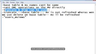 PL/SQL: Materialized Views Part-4