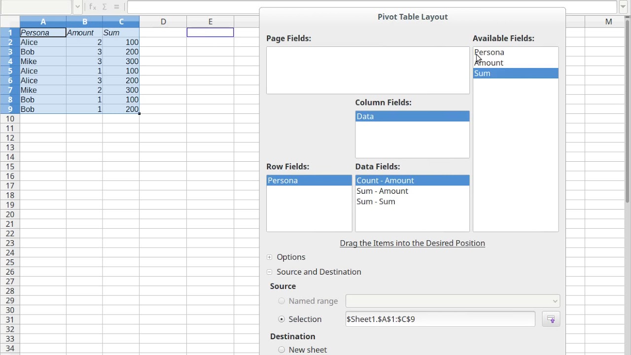 Как создать диаграмму в libreoffice calc