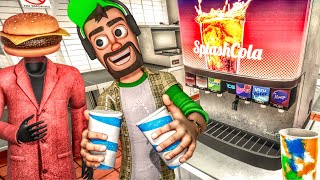 Two Friends Unlocked The SODA Machine in Fast Food Simulator!