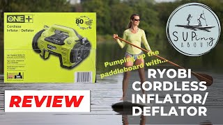 See what happens when we try the Ryobi One+ Inflator Deflator to pump up our mega paddleboard!