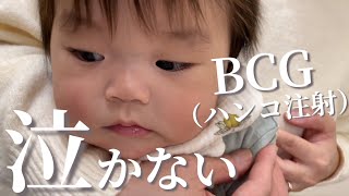 【予防接種】BCG を打たれても余裕の表情の赤ちゃん【生後6ヵ月】