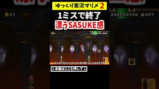 発想の天才！「SASUKE」みたいな鬼畜アスレｗｗ【マリメ2マリオメーカー2】#shorts #ゆっくり実況