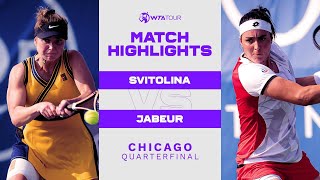 Elina Svitolina vs. Ons Jabeur | 2021 Chicago Quarterfinal | WTA Match Highlights