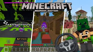 Minecraft Minigames But I Can Only Use A Steering Wheel !