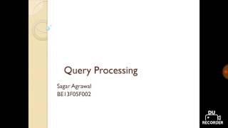 Query Processing and Optimization in Distributed Databases (BE13F05F002)