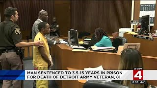 Man sentenced 3.5- 15 years for death of Detroit Army Veteran