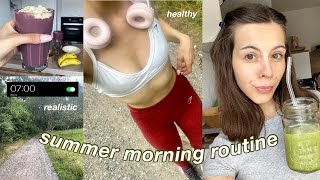 my 'ideal' 7am summer morning routine ( healthy, realistic & productive habits )
