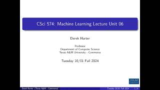 CSci 574 Class Lecture / Help Session Tuesday 10/01/2024