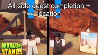 All side quest location + completion (World of Stands)