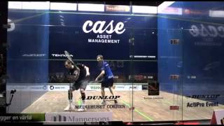 Squash - Slow Motion - Matthew vs Gaultier (Swedish Open Final 2013)