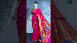 Designer pallu munia paithani saree #paithani #saree #silk #handloom #reels #reel