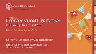 Virtual Convocation Ceremony Celebrating the Class of 2020