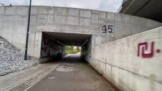 Łódź Fabryczna Station - Piotrkowska Street -  Poland -  Cycling POV - October 2022