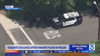 Valley Glen woman finds 20 dynamite sticks inside freezer, prompting evacuations