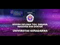 DIES NATALIS KE-43 & WISUDA UNIVERSITAS GUNADARMA | Kamis, 10 Oktober 2024 - Sesi 2