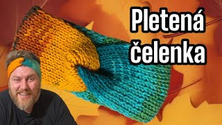 Pletená čelenka s X-přetočením - jednoduchý návod