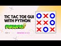 Tic Tac Toe  Game with Python | Simple GUI Tic Tac Toe | Part 2 | Game dev with PYGAME |Crazy Coders
