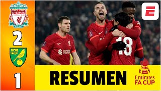 Liverpool GANÓ y AVANZÓ a CUARTOS DE FINAL de la FA Cup. Liverpool 2-1 Norwich City | FA Cup