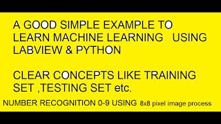 Machine Learning example using LabView and Python - Number recognition using perceptron ML