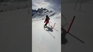 Agnes slalom training exercises in Zinal