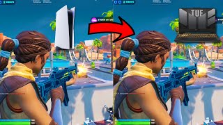 $700 Gaming Laptop VS Playstation 5 In Game Comparison *INSANE RESULTS*  (Fortnite)