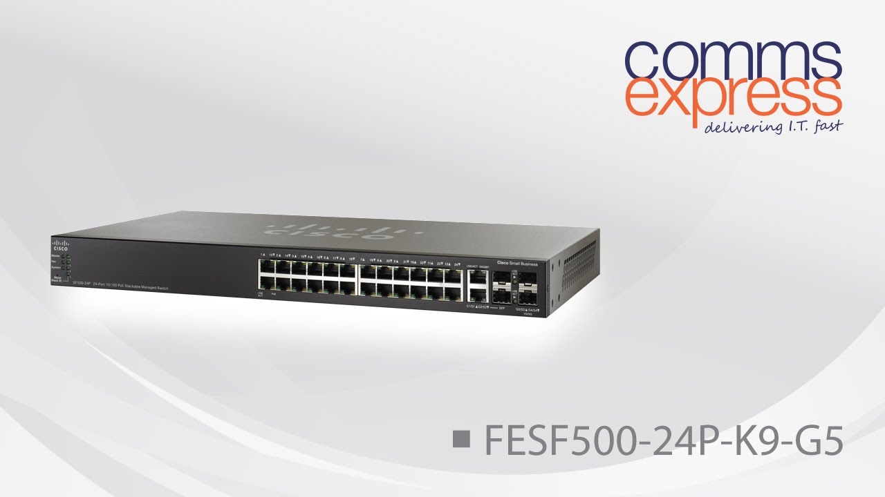 Cisco 500 Series Switch Sf500 24p Youtube