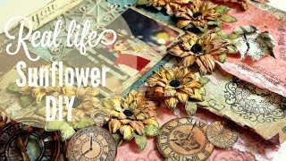 Tutorial -  Real Sunflowers using Heartfelt creations Sun Kissed fleur