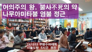 만사를 뜻대로 부리는 여의주如意珠의 왕, 나무아미타불 정근(241222 무량수여래회 서울도량 5시간정진)