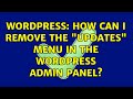 Wordpress: How can I remove the 