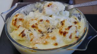 Cauliflower Cheese(ดอกกะหล่ำอบชีส)ดอกกะหล่ำนำมาทำเป็นอาหารเย็นง่ายๆแสนอร่อยและถูกใจคนชอบกินชีส